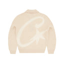 Corteiz Mohair Fuzzy Collar Sweater Cream