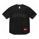 Supreme Ultrasuede Mesh Baseball Jersey Black