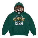 Supreme x MM6 Maison Margiela Zip Up Hooded Sweatshirt Dark Green