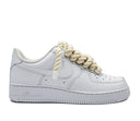 Nike Air Force 1 Low White Custom Lacets Corde Cream