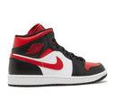 Air Jordan 1 Mid White Black Red (2022)