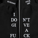 Supreme IDGAF Zip Up Hooded Sweatshirt Black