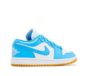 Air Jordan 1 Low White Gum Light Brown Dark Powder Blue (W)