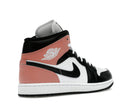 Air Jordan 1 Mid White Rust Pink Black