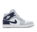 Air Jordan 1 Mid Wolf Grey Midnight Navy
