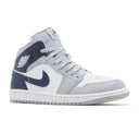 Air Jordan 1 Mid Wolf Grey Midnight Navy