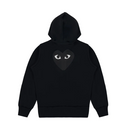 Comme des Garçons Play Big Black Heart Zip Up Hoodie Black