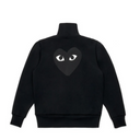 Comme des Garçons Play Big Black Heart Zip Up Sweatshirt Black