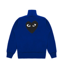 Comme des Garçons Play Big Black Heart Zip Up Sweatshirt Navy