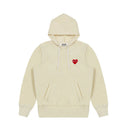 Comme des Garçons Play Red Heart Sweatshirt Ivory