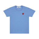 Comme des Garçons PLAY Play Pastelle Red Emblem T-shirt Blue