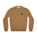 Comme des Garçons Play Cardigan Black Heart Emblem Light Camel
