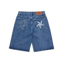 Corteiz C-Star Denim Jorts Faded Blue