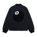 Stussy 8 Ball Quilted Liner Jacket Black